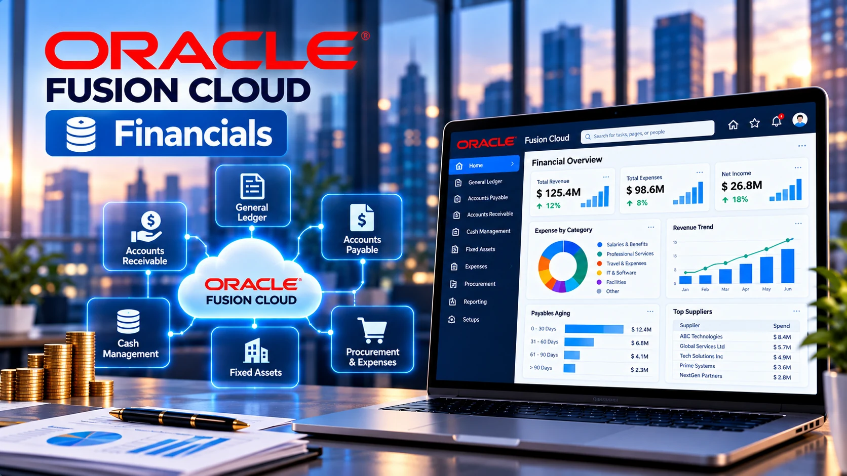 Oracle Fusion Cloud Financials course cover