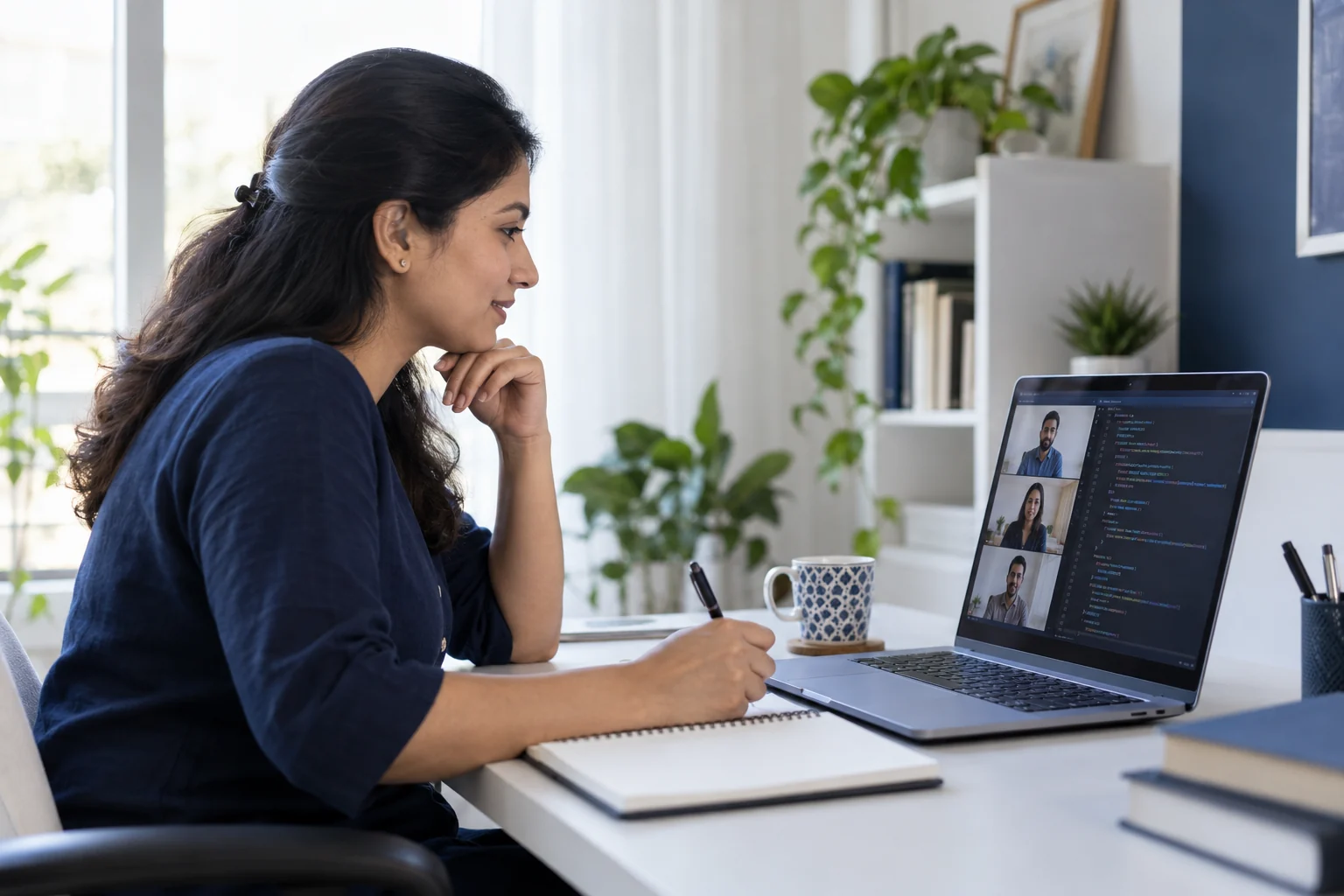 Virtual Training (Online) illustrative learning scene